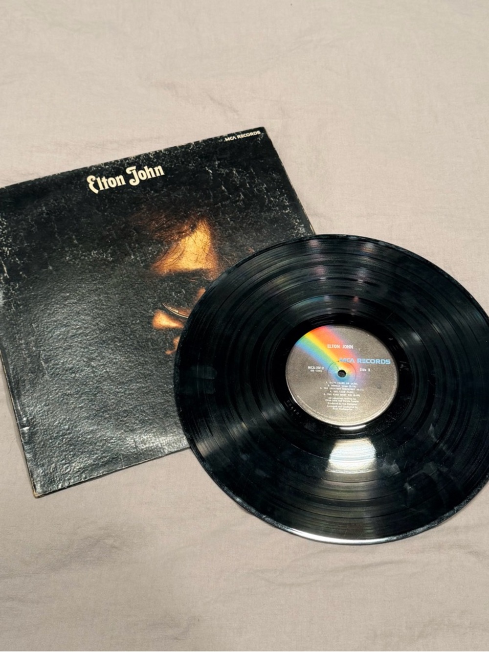 Elton John MCA Records Vinyl - Rainbow Label